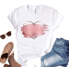 Heart flower print ladies T-shirt - Overcoming T.R.A.U.M.A.