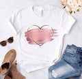 Heart flower print ladies T-shirt - Overcoming T.R.A.U.M.A.