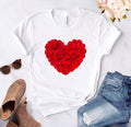 Heart flower print ladies T-shirt - Overcoming T.R.A.U.M.A.