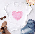 Heart flower print ladies T-shirt - Overcoming T.R.A.U.M.A.