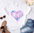 Heart flower print ladies T-shirt - Overcoming T.R.A.U.M.A.