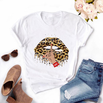 Women Lips Kawaii T-shirt - Overcoming T.R.A.U.M.A.