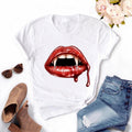 Women Lips Kawaii T-shirt - Overcoming T.R.A.U.M.A.