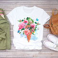 Dream Feather Print Lady T-shirts - Overcoming T.R.A.U.M.A.