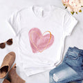 Heart flower print ladies T-shirt - Overcoming T.R.A.U.M.A.