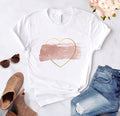 Heart flower print ladies T-shirt - Overcoming T.R.A.U.M.A.